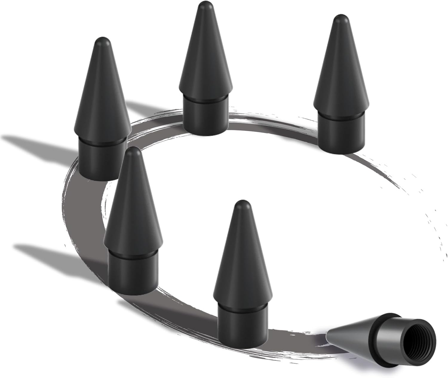 Replacement Tips for Apple Pencil 1st / 2nd Gen/Pro/USB-C, Exact Match to Apple Pen Nibs, 6 Pack, Black alternate view